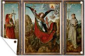Tuinposter - Tuindoek - Tuinposters buiten - Altarpiece of St Michael - schilderij van Gerard David - 120x80 cm - Tuin