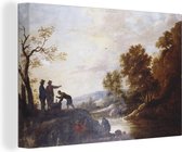 Canvas Schilderij Landschap - Schilderij van David Teniers de Jongere - 90x60 cm - Wanddecoratie