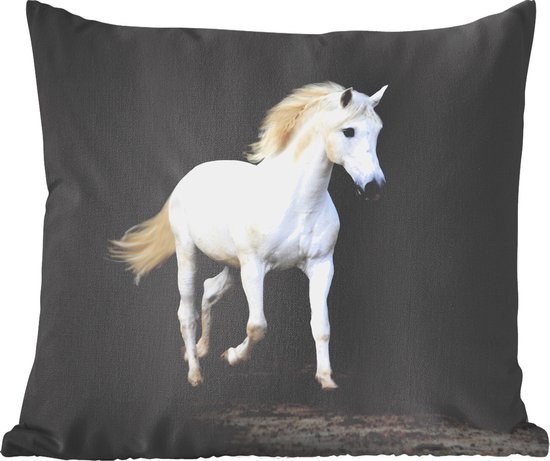 Sierkussen - Paarden Zand Donker - Bruin - 50 Cm X 50 Cm