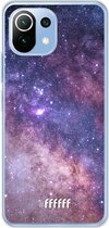 6F hoesje - geschikt voor Xiaomi Mi 11 Lite -  Transparant TPU Case - Galaxy Stars #ffffff
