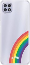 6F hoesje - geschikt voor Samsung Galaxy A22 4G -  Transparant TPU Case - #LGBT - Rainbow #ffffff