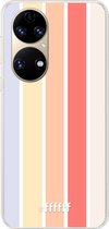 6F hoesje - geschikt voor Huawei P50 -  Transparant TPU Case - Vertical Pastel Party #ffffff