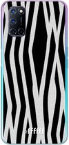 6F hoesje - geschikt voor OPPO A52 -  Transparant TPU Case - Zebra Print #ffffff