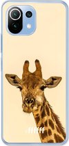 6F hoesje - geschikt voor Xiaomi Mi 11 Lite -  Transparant TPU Case - Giraffe #ffffff