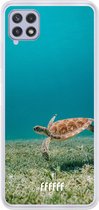 6F hoesje - geschikt voor Samsung Galaxy A22 4G -  Transparant TPU Case - Turtle #ffffff