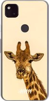 6F hoesje - geschikt voor Google Pixel 4a 5G -  Transparant TPU Case - Giraffe #ffffff