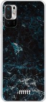 6F hoesje - geschikt voor Xiaomi Redmi Note 10 5G -  Transparant TPU Case - Dark Blue Marble #ffffff