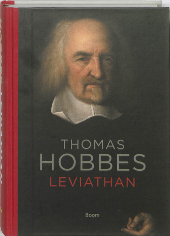 Livre 'Léviathan' de Thomas Hobbes avec un portrait de Thomas Hobbes sur la couverture.