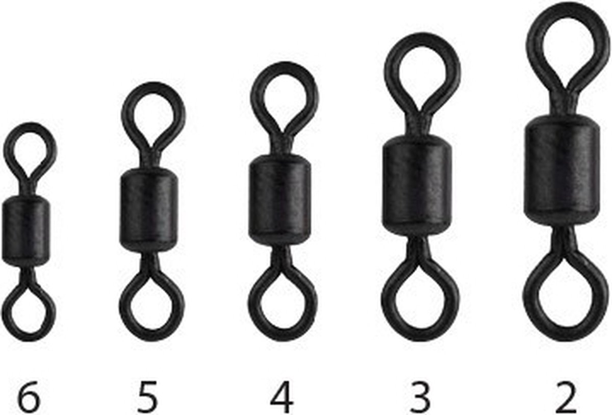 Spro Power Catcher Gunsmoke Barrel Swivels Size 4 -37 Kilo - 15 Stuks