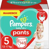 Pampers Baby Dry Pants - Maat 5 - Maandbox - 148 luierbroekjes - Voordeel