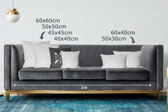 Coussins Coussins décoratifs - Oreillers Salon - 45x45 cm - Citations - Home - Proverbes - Maison