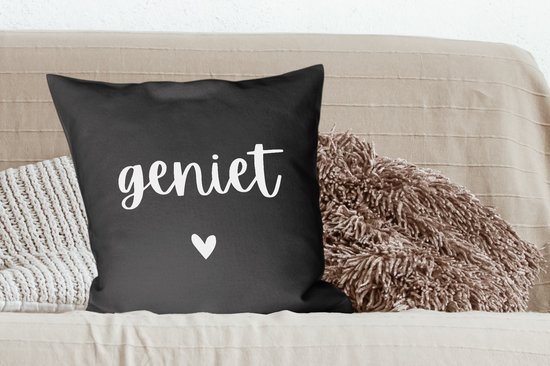 Sierkussen - Proverbes Enjoy Life - Multicolore - 60 Cm X 60 Cm