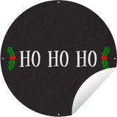 Cercle de jardin Citation de Noël Ho ho ho fond noir - 60x60 cm - Affiche jardin