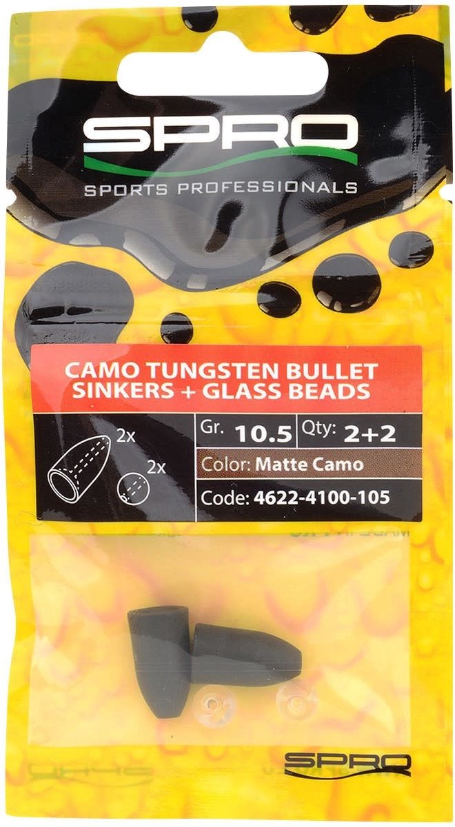 Spro Tungsten Bullet Sinker - 14 gram - matte green van Spro — afbeelding 2
