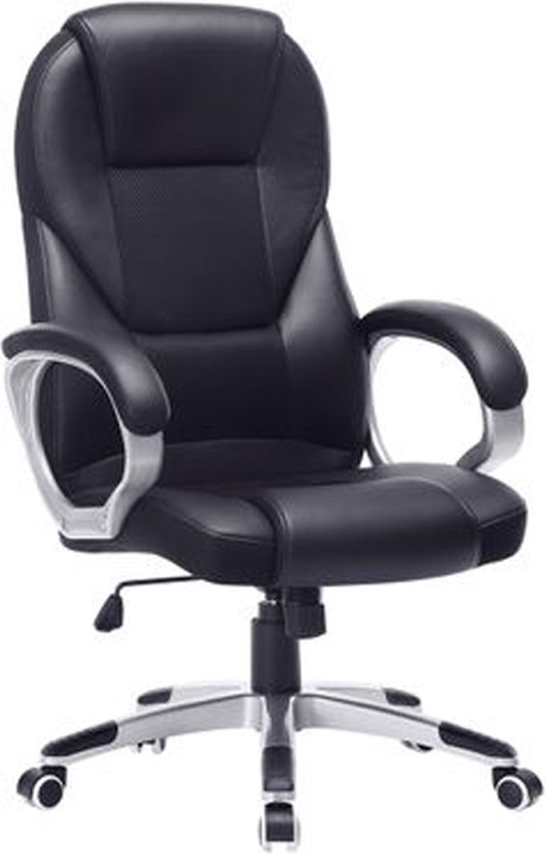 IN.HOMEXL Dalmor Bureaustoel - Ergonomische Bureaustoel voor Volwassenen – Kantoorstoel - Bureaustoelen voor een gewicht van 100 tot 150 kg - Vergaderstoel - Gaming stoel – Bureaustoel met Wieltjes - Zwart