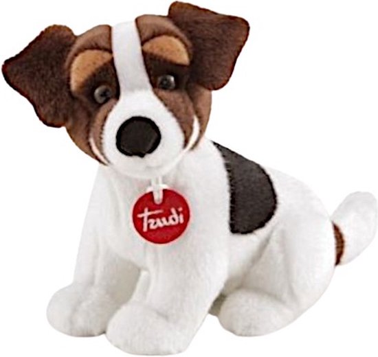 Trudi Cuddly Dog Jack Russel Allongé 24 Cm Peluche Marron blanc
