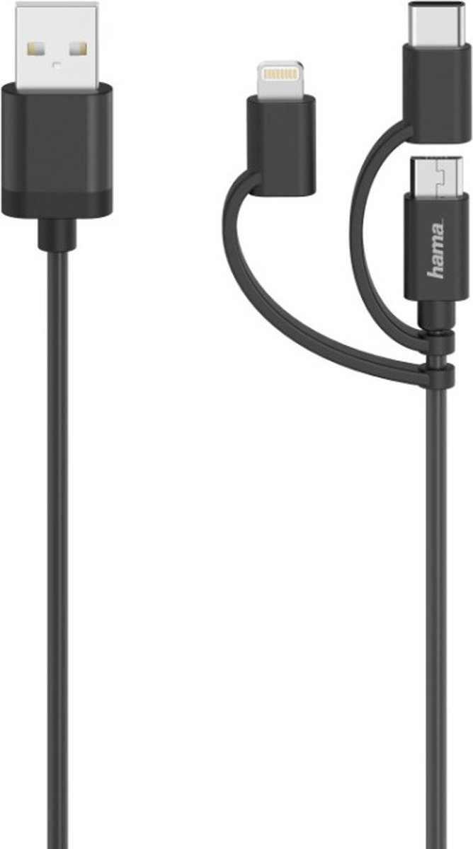 Hama 200617 Micro-usb-kabel 3-in-1 075 M