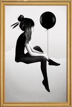 JUNIQE - Poster met houten lijst No Such Thing As Nothing -20x30 /Wit