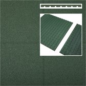 Rubberen tegels groen 1000x1000x25mm prijs per m2