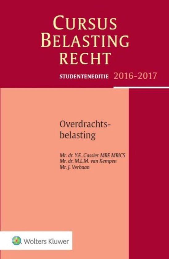 Cursus Belastingrecht - Overdrachtsbelasting - cover