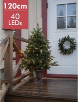 Led Kerstboom met pot "Byske" 120cm -Ook geschikt voor buiten -lichtkleur: Warm Wit -met stekker -Kerstdecoratie