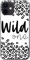 Coque iPhone 12 - Citations - Léopard - Wild one - Siliconen