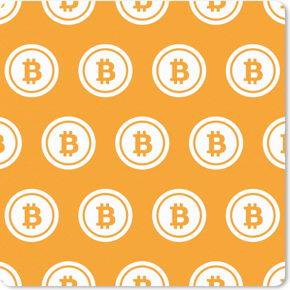 Muismat 30x30 cm - Mousepad Vector illustratie bitcoin - Muismatten