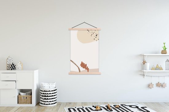 Porte-affiche avec affiche - Affiche scolaire - Été - Abstrait - Wit - 120x180 cm - lattes vierges