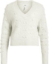 Object Trui Objcaton L/s Knit Pullover 116 23036365 Cloud Dancer Dames Maat - L