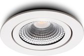 Ledisons LED Inbouwspots Wit met Driver - Kantelbaar IP44 1W 2700K Warm wit licht 240V 60 Stralingshoek >90 CRI - Vivaro Wit - Slechts 23MM inbouwdiepte! 5 jaar Garantie Energieverbruik: A++