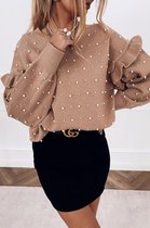 Mana'Olana - Truien- Sweater Eliza - Caramel kleur - One size model