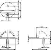 Wovar Deurstopper Vloer Rond 45 mm Zwart | Per Stuk