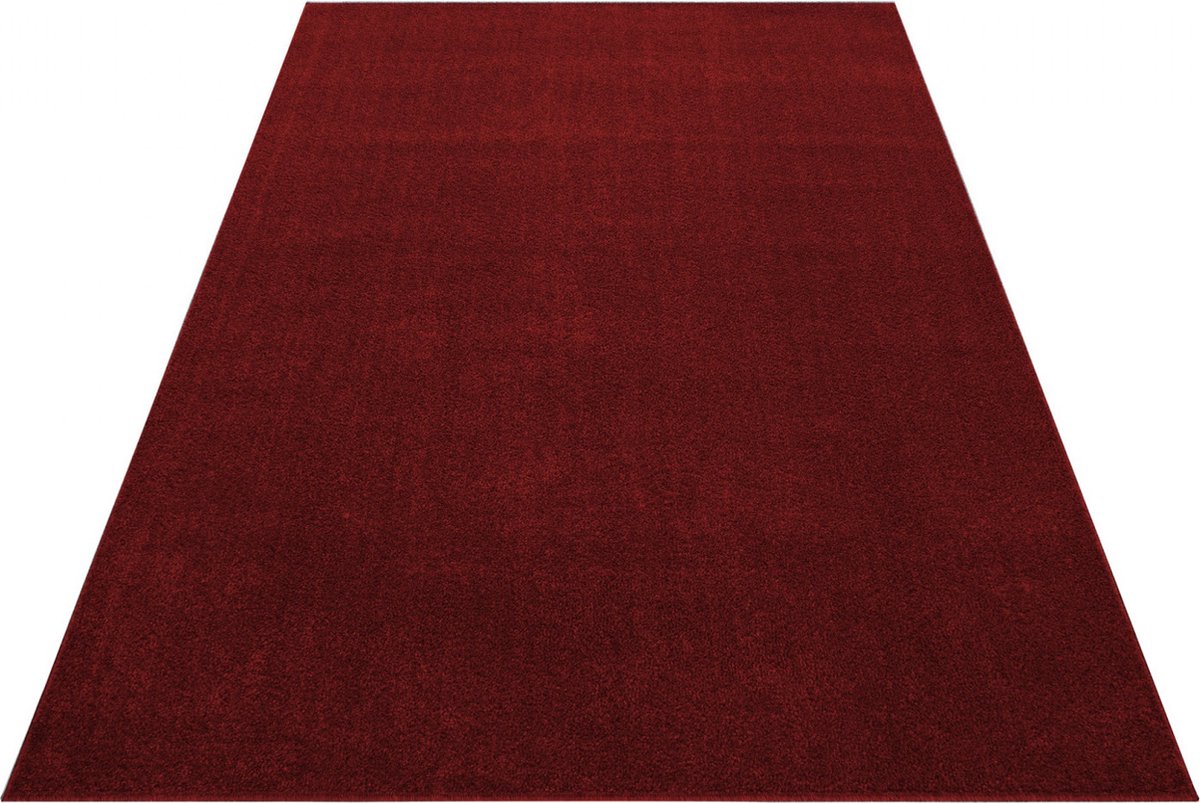 Muratap Basics Effen Vloerkleed Rood Laagpolig- 80x250 CM