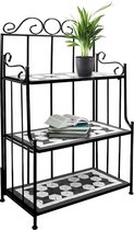 Deubois Standplank Mozaïek - 58 x 30 x 115 cm zwart