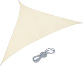 Relaxdays Schaduwdoek driehoek - zonwering - polyester - zeil - uv-bestendig - beige - 3 x 3 x 4,25 m