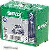 Spax Spaanplaatschroef Verzinkt PK 4.0 x 35 (200) - 200 stuks