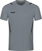 Jako Challenge Shirt Korte Mouw Dames - Steengrijs / Zwart