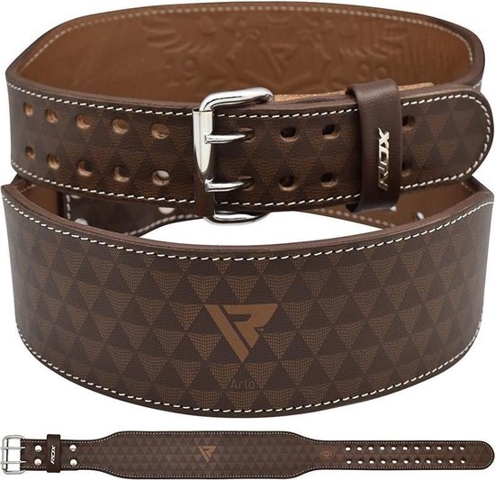 RDX ARLO Ceinture d'haltérophilie en cuir brun Medium de 4 pouces - Taille: S - Marron - Cuir NAPPA
