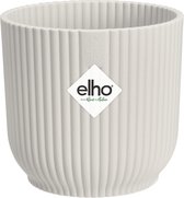 Elho Vibes Fold Rond Mini 9 - Bloempot voor Binnen - 100% Gerecycled Plastic - Ø 9.3 x H 8.8 cm - Zijdewit