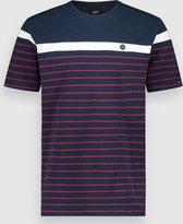 Twinlife T-shirt Tee Crew Stripe Pique Tw11511 Maritime Blue 564 Mannen Maat - XXL