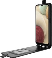 Hoesje Verticale Flip Wallet Case Kunstleer Zwart Geschikt voor Samsung Galaxy A12