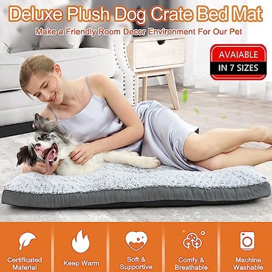 Comfort Expression XXL Hondenbed, Waterdicht Orthopedisch Jumbo Hondenbed Voor Extra Grote Honden Duurzaam Pv Wasbaar Hondenslaapbank Wit Groot Met Afneembare Hoes 1676733522