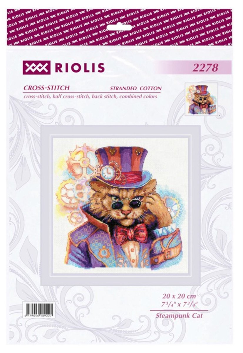 Riolis borduurpakket steampunk kat 2278 telpatroon