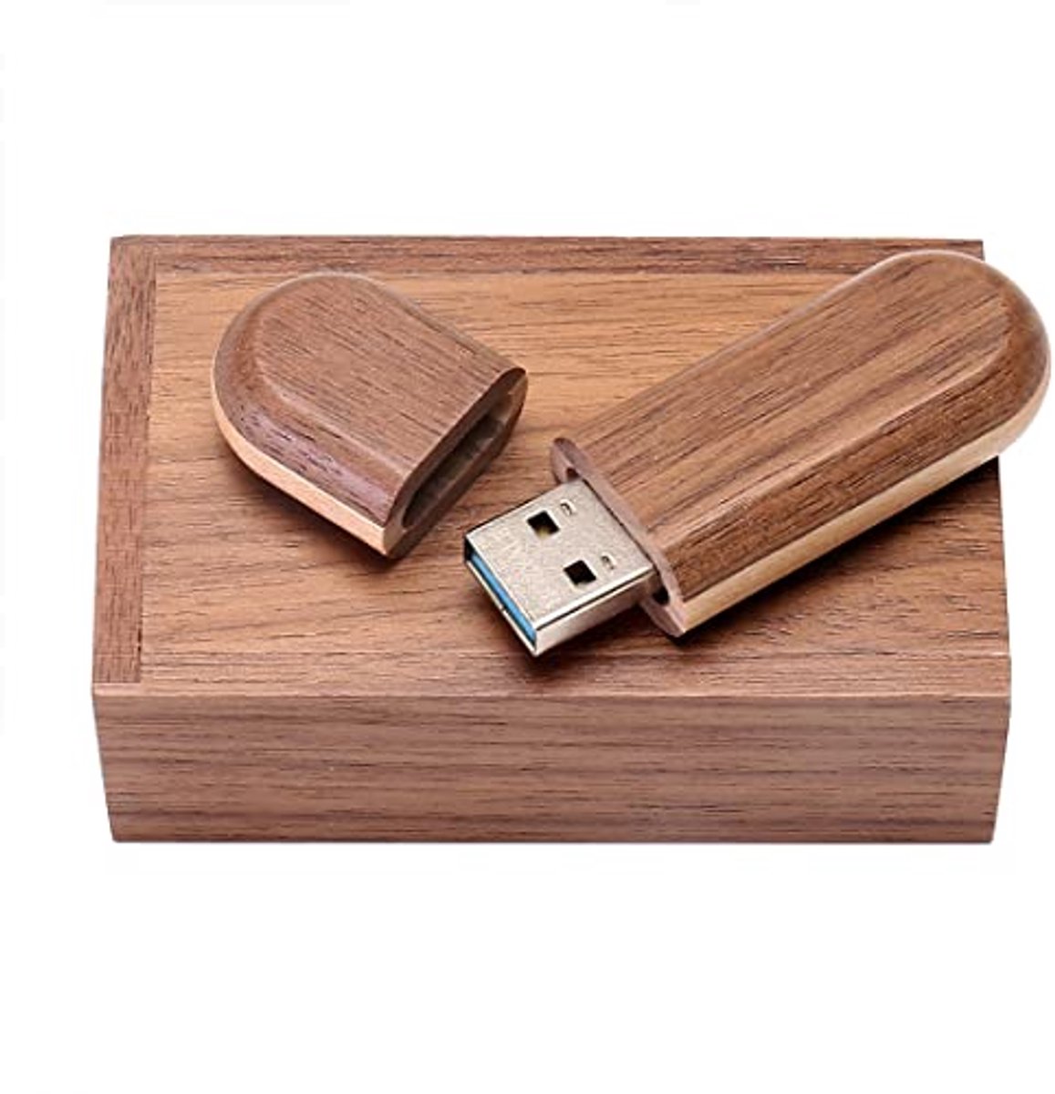 USB-stick met houten afwerking - 32 GB, USB 3.0, snelle gegevensopslag