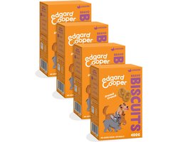 Edgard & Cooper 4x Hondensnacks (Kip, 400g x 4), Bravo Koekjes, Hondenkoekjes, Kruidige Voeding, Fruit, Groenten en Kruiden, Echte Ingrediënten voor Honden