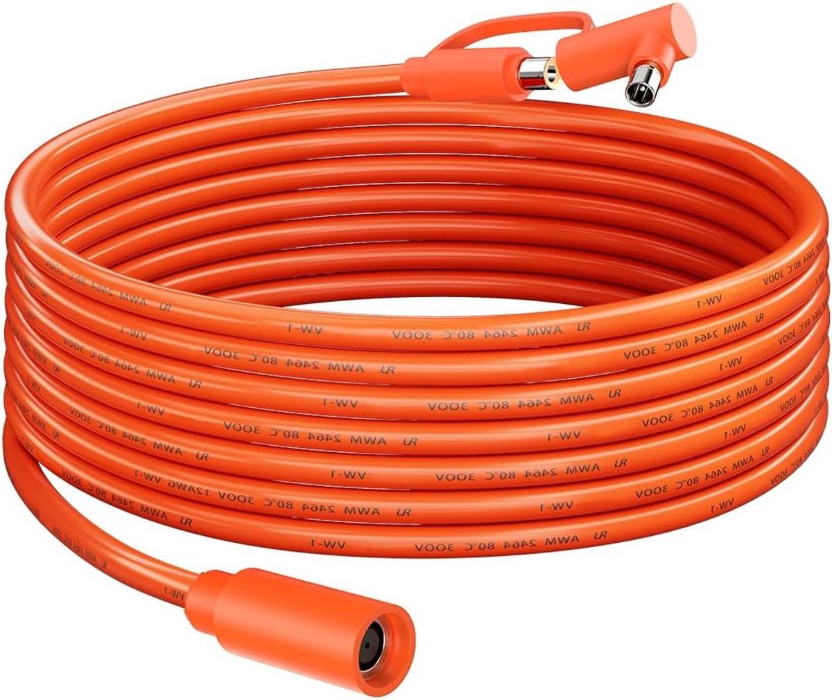 Orivio - Zonnepaneelkabel vrouwelijk naar mannelijk met stroomadapter, 9 meter lang