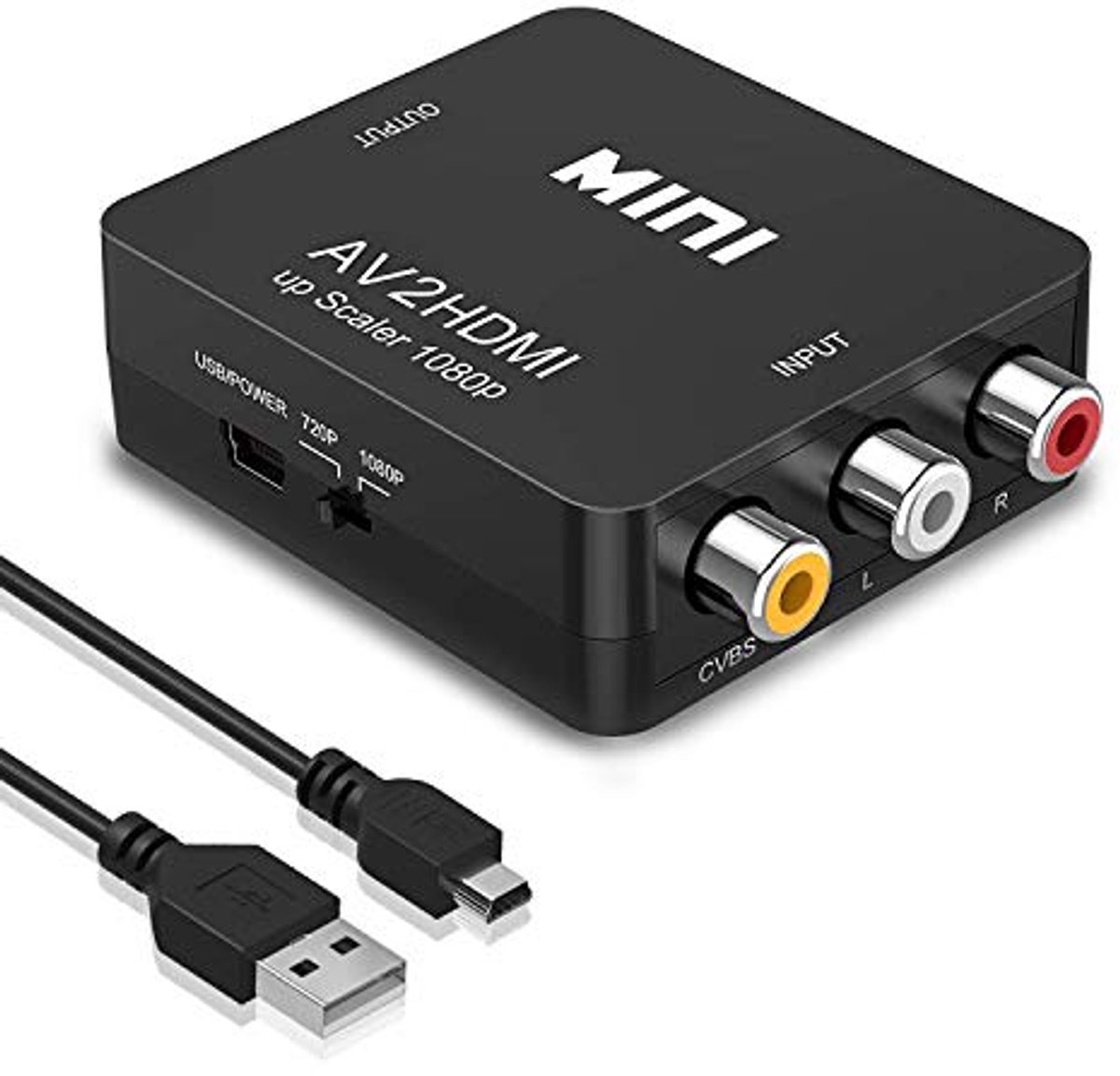 RCA naar HDMI-converter 1080p voor Videorecorders en Spelsystemen