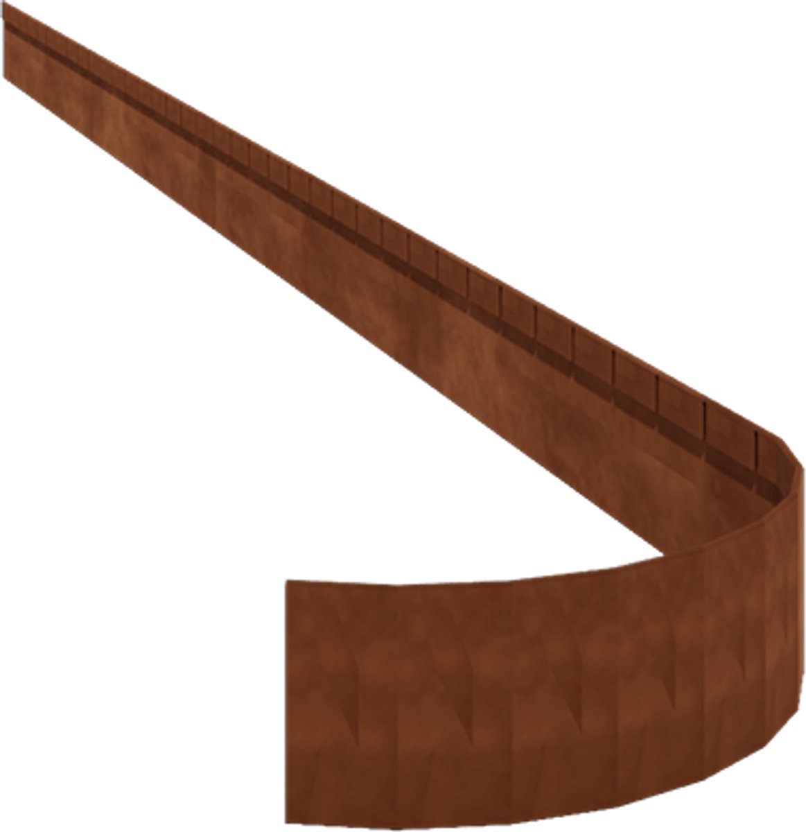 Cortenstaal borderrand - Geplet FLEX - Hoogte 13 cm - 150 cm - Roestkleur - MySteel