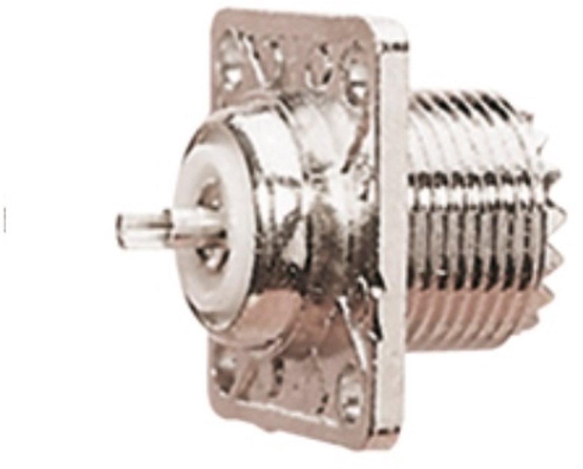UHF (PL259) soldeerbare vrouwelijke chassis montage connector