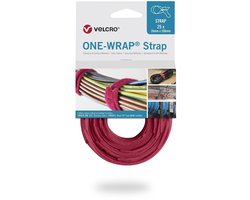 Velcro® ONE-WRAP® klittenband kabelbinder 20mm x 200mm Rood
